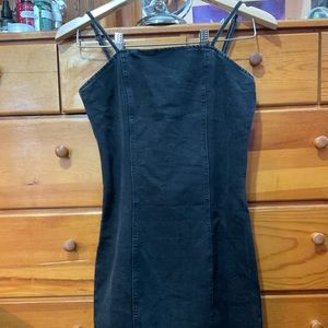 Denim tight fitting dress.